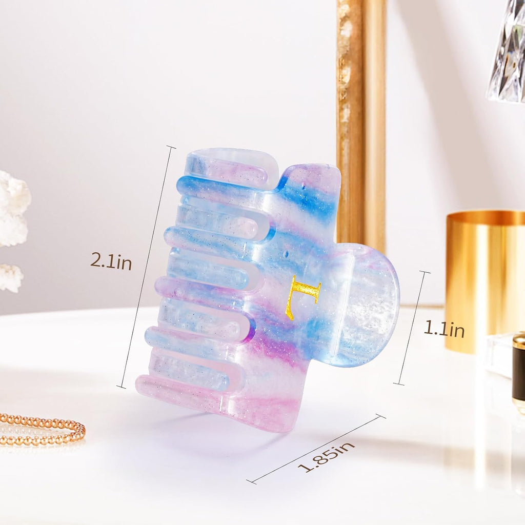 Gifts for Women Teen Girls,Small Initial Hair Clips - Lavender,A