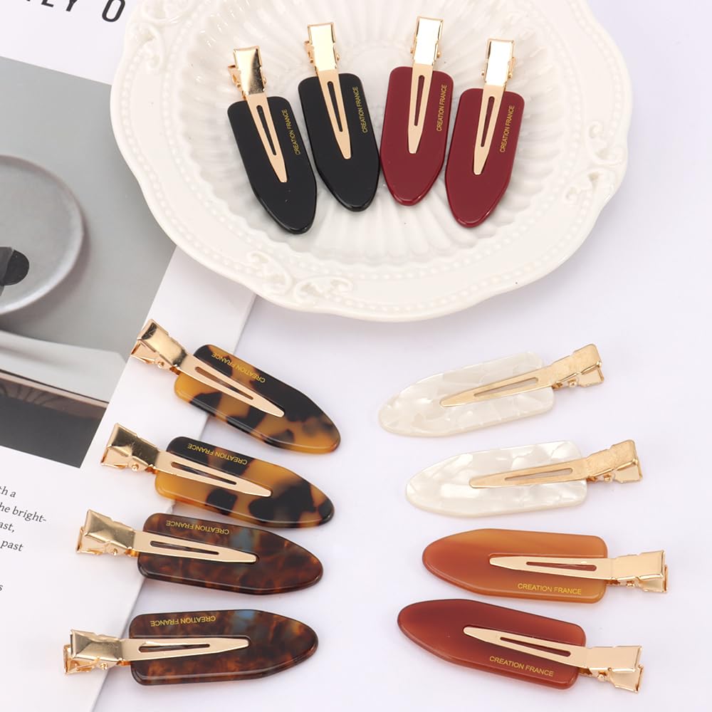 No Crease Creaseless No Bend, Bang Hair Clips For Styling Non Slip Flat Clips For Makeup Hair Accessories For Women Girls,12 PCS