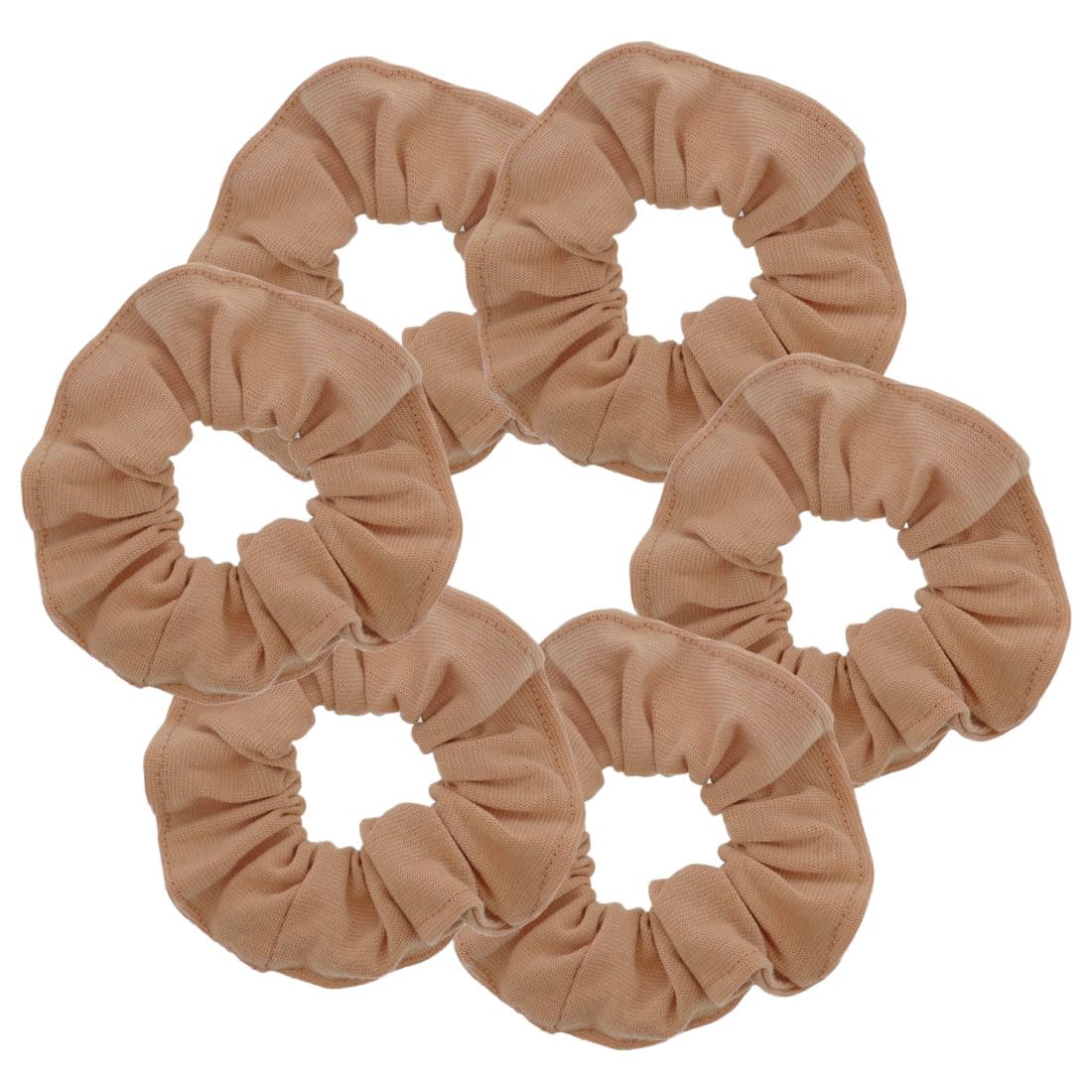 Motique Accessories Large Scrunchies for Women, Pack of 6, Black