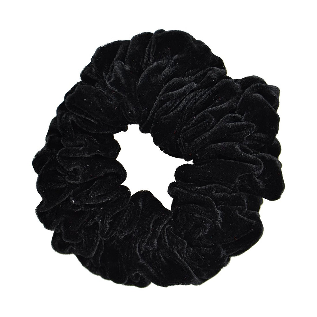 Motique Accessories Jumbo Velvet Scrunchie for Women, Black