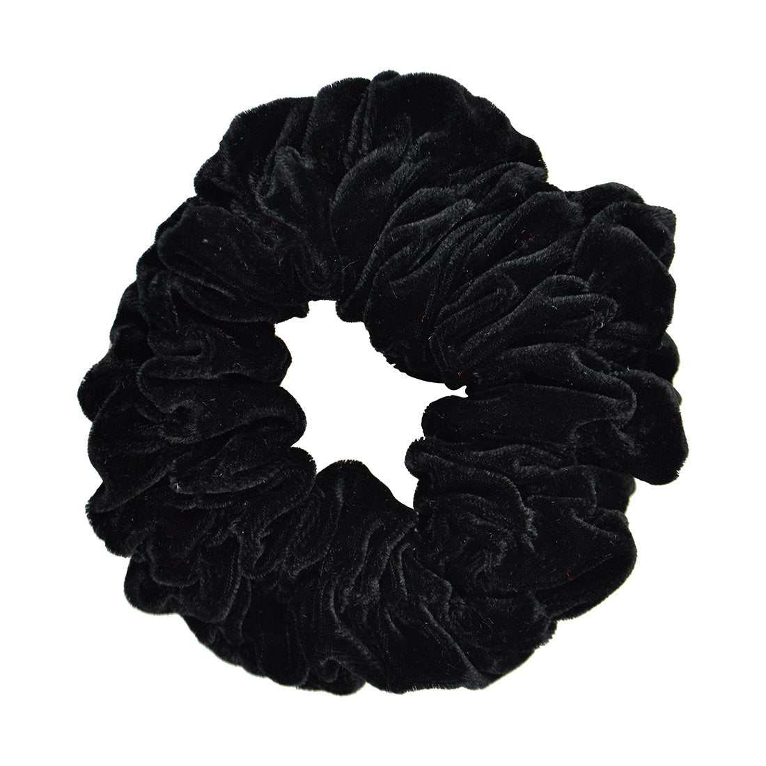 Motique Accessories Jumbo Velvet Scrunchie for Women, Black