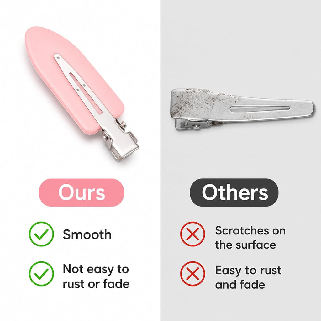 40 Pcs Creaseless Hair Clips No Crease Hair Clips Makeup Hairs Clip for Women Styling No Bend Non Slip Flat Bang Clip for Bangs Setting Makeup Skincare Salon Hairstyle