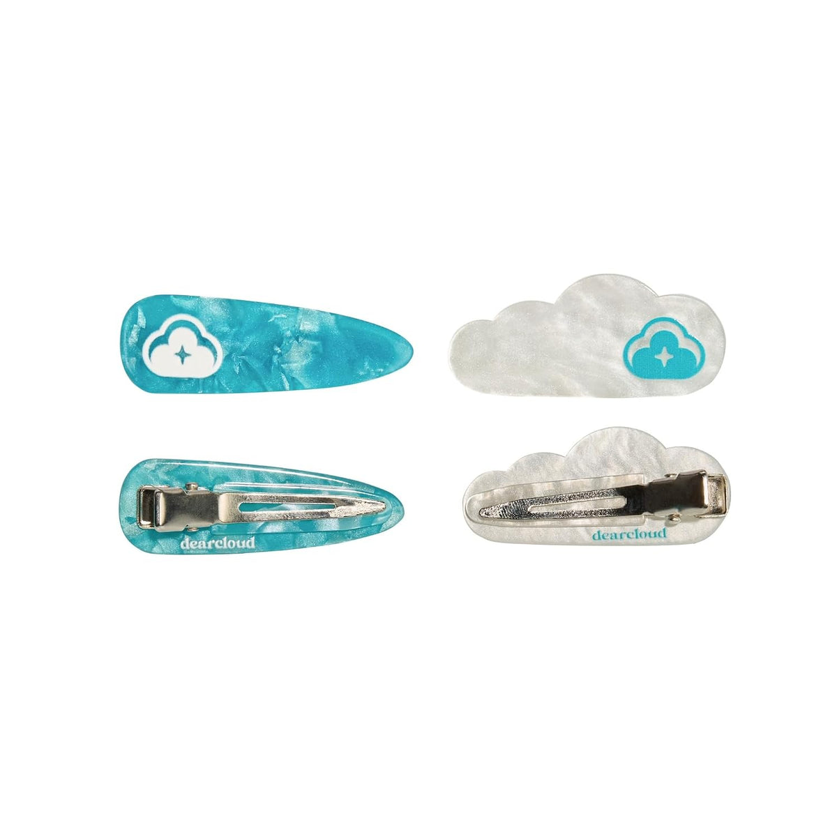 dearcloud Crease-Free Hair Clips Set of 4 (Dream Cloud)