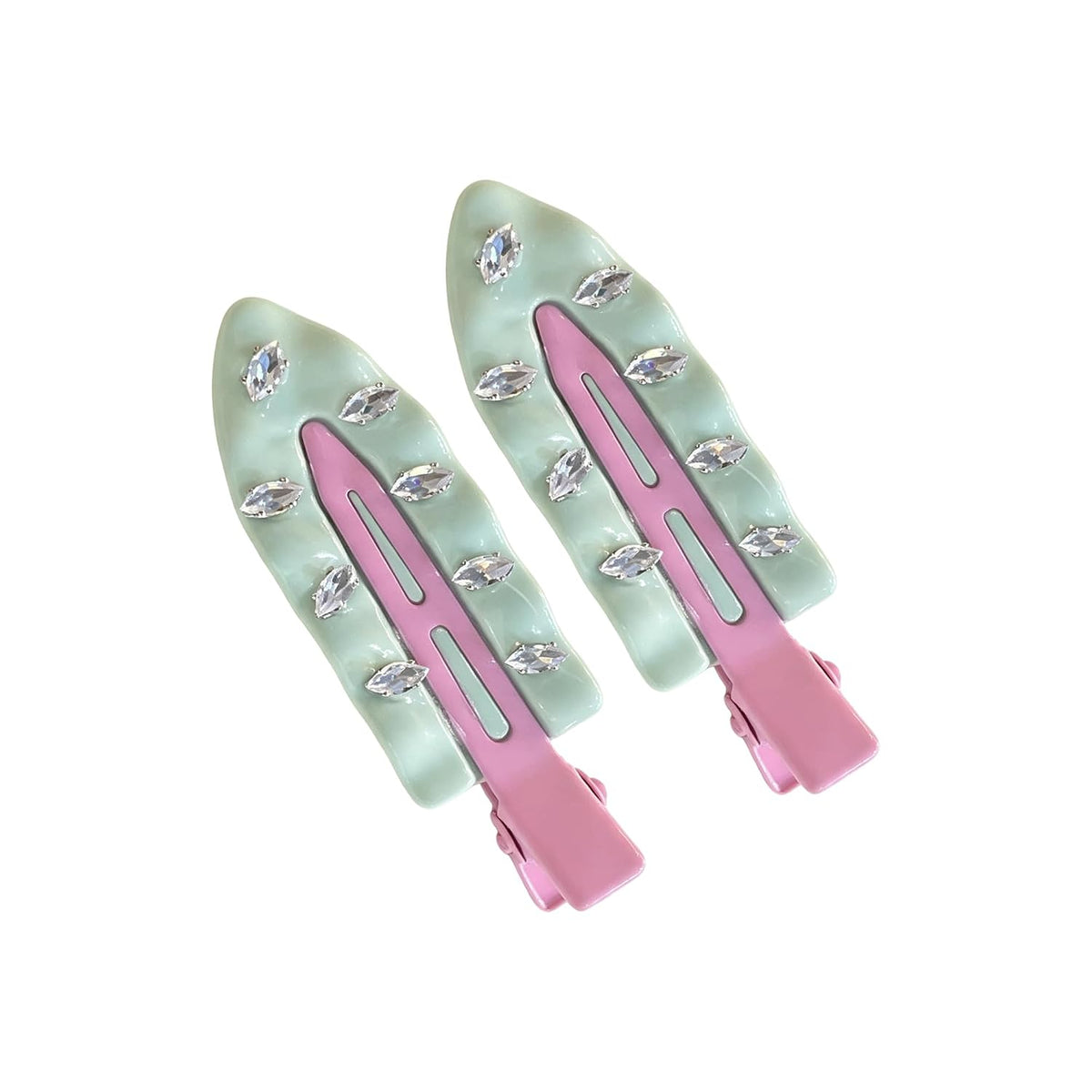 2 PCS No Crease Hair Clips for Women Makeup Hair Clips