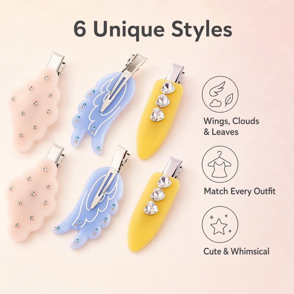 Creaseless Hair Clips No Crease No Bend Clips for Bangs Makeup
