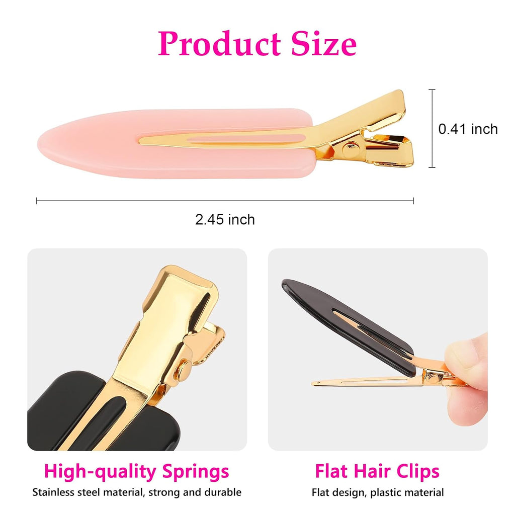 D 6 Pcs Creaseless Hair Clips for Makeup