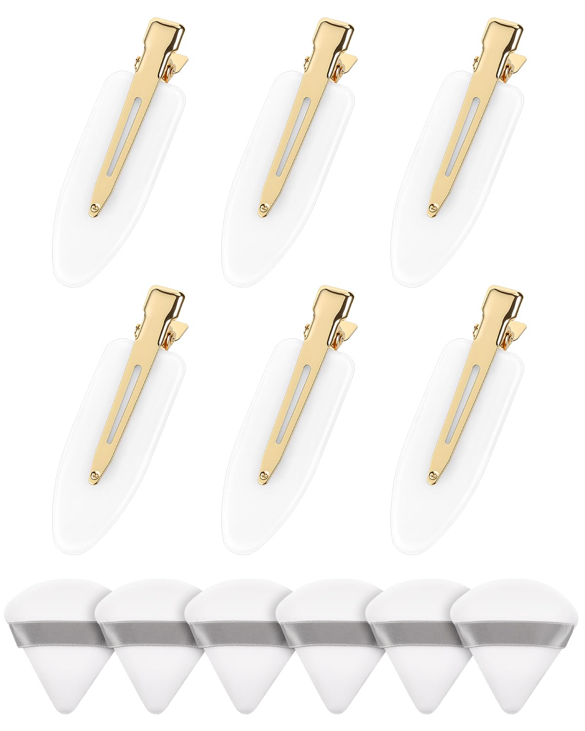 Amizo 6 Pcs Creaseless Flat Hair Clips for Makeup and Daily Beauty Routine
