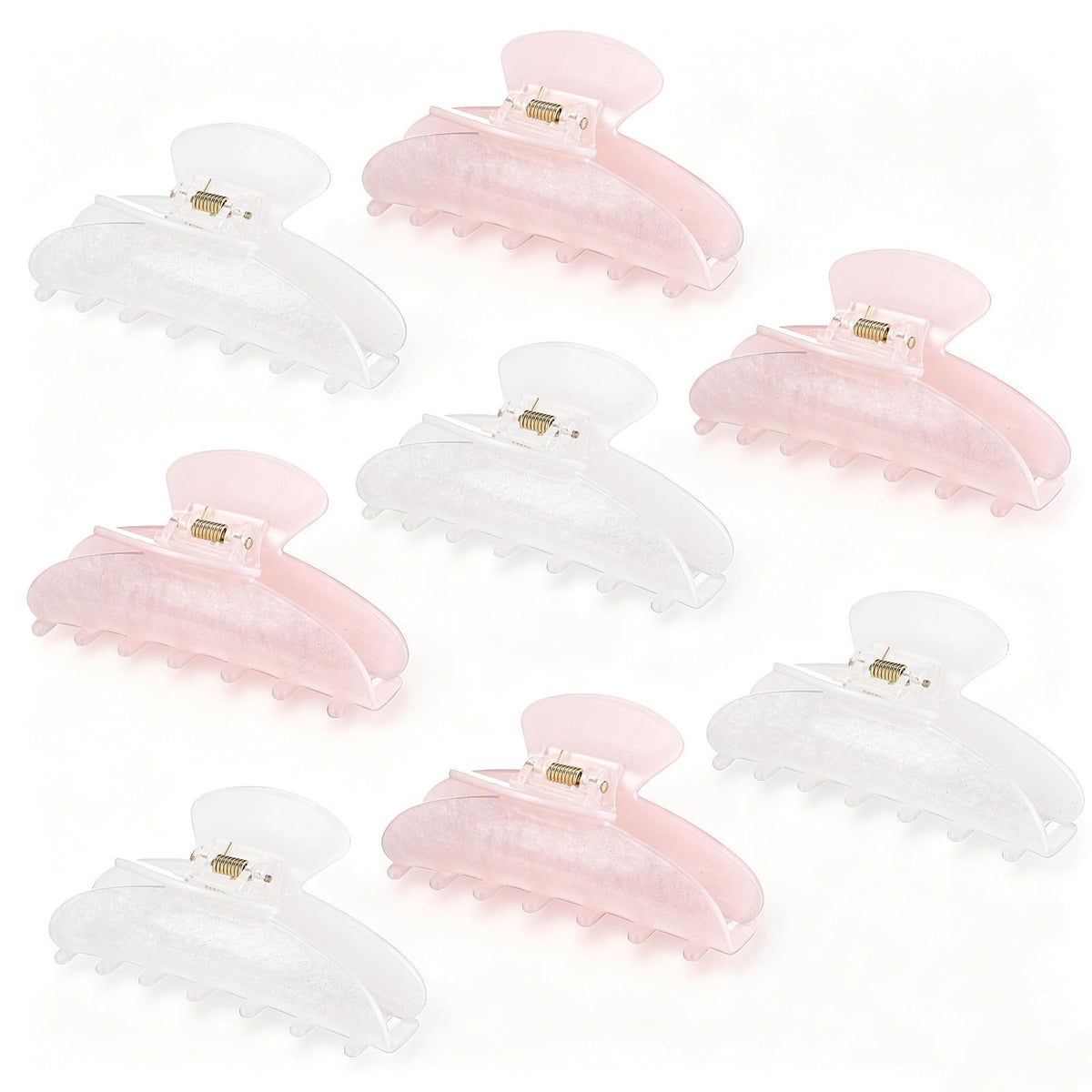 8 Pcs Large Acrylic Hair Claw Clips,Ink Painting,Dusk Color