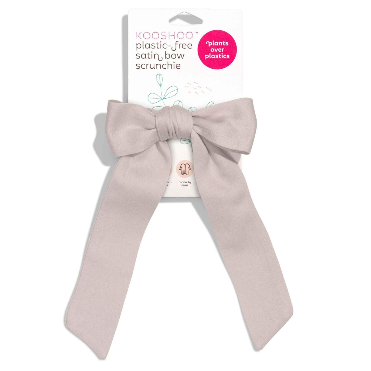 KOOSHOO Scrunchies - Organic Cotton Scrunchie Set Made from Plants - Washable, Durable, No-Damage Accessories for All Hair Types - Fair Trade, Ethically Made, Vegan - 2ct - Macchiato Brown