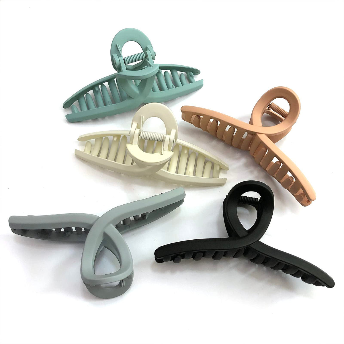 4.3 Inch Hair Claw Clips Large No Slip Big Matte Jaw Butterfly Clip for Thin Fine Thick Hair Women, 4 Pack