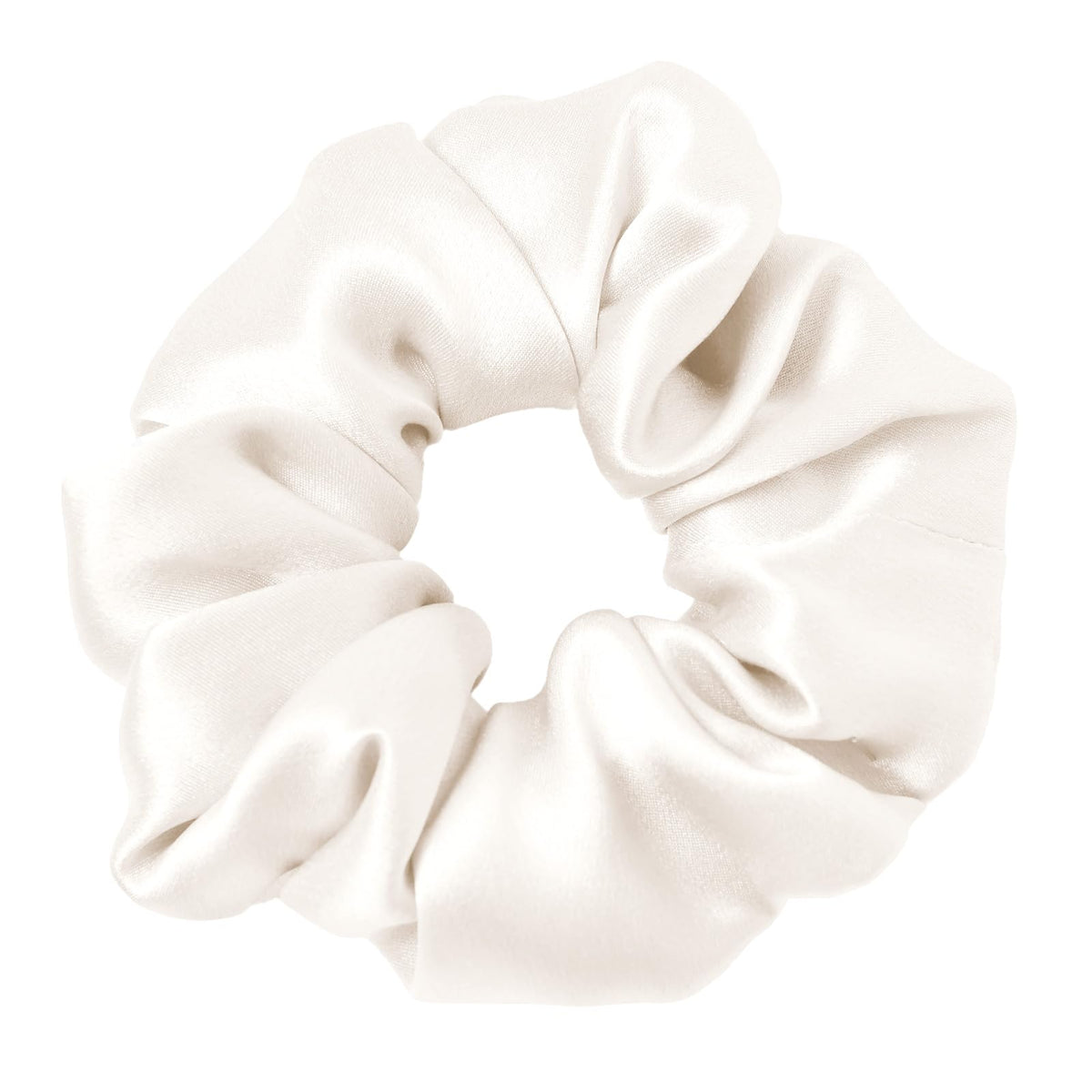 LilySilk Silk Hair Scrunchy, 100% Mulberry Silk Ponytail Holder, Frizz & Breakage Prevention, No Damage, Dark Green, 1 Count