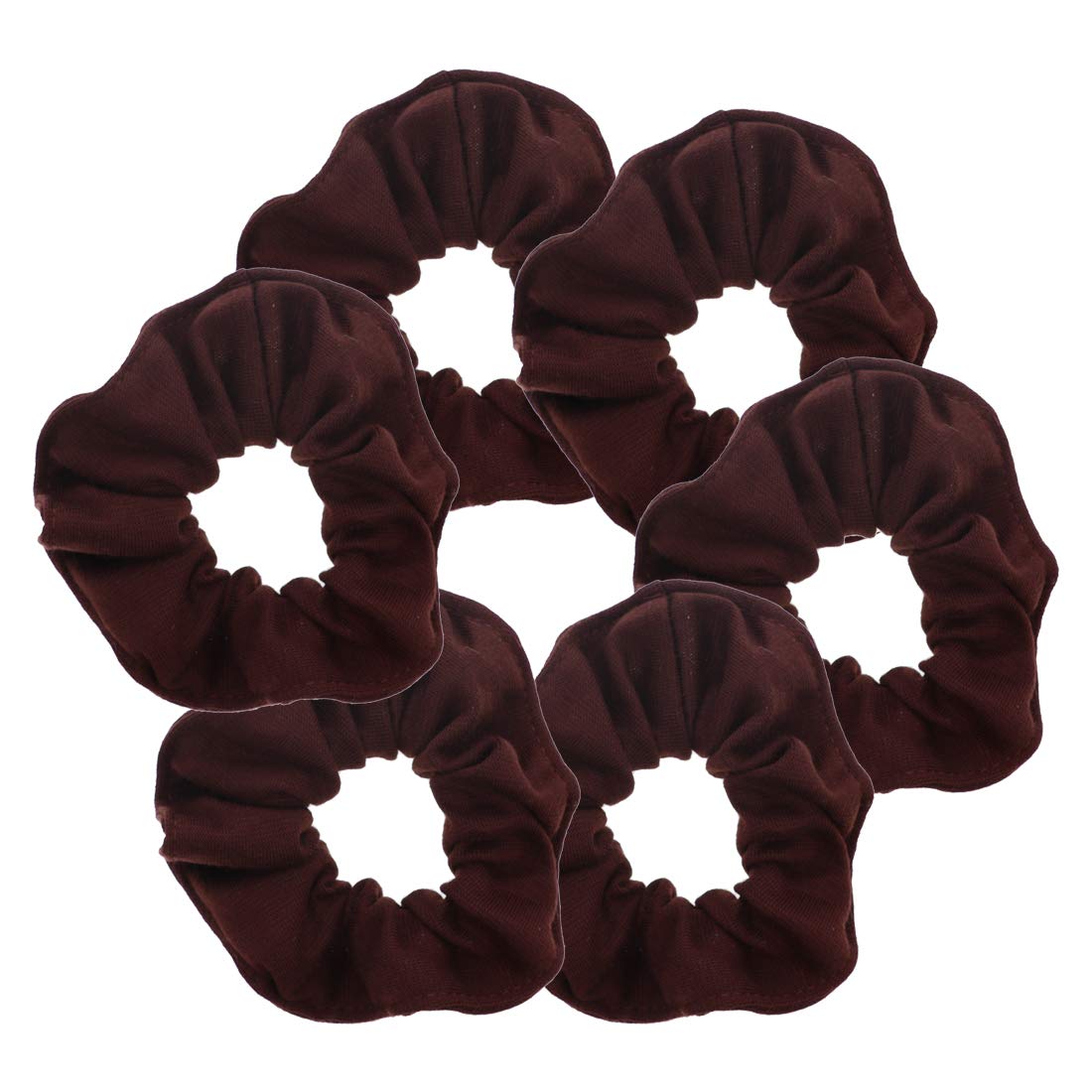 Motique Accessories Large Scrunchies for Women, Pack of 6, Black