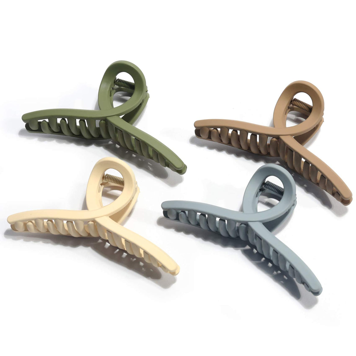 Big Hair Claw Clips - Butterfly Hair Accessories for Women and Girls with Long, Thick Hair - Large 5.1 Jelly Clips, 4 Pcs, Mother's Day Gifts