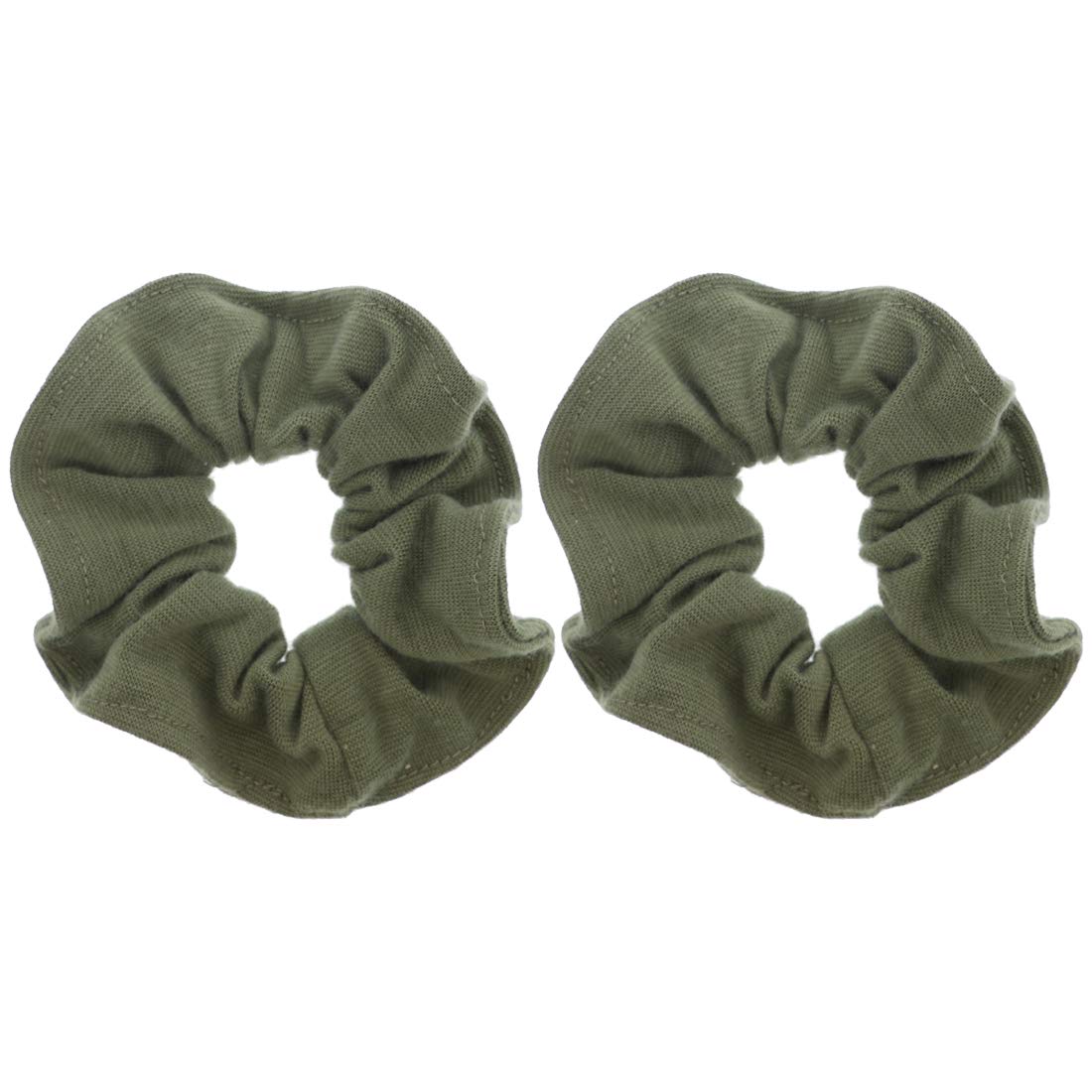 Motique Accessories Large Scrunchies for Thick Hair, 2 Pack, Black