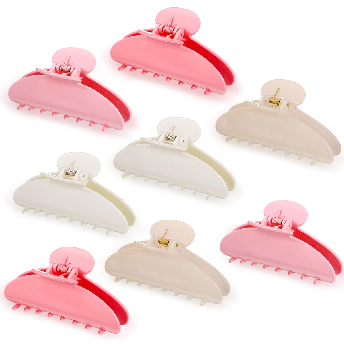 8 Pcs Large Acrylic Hair Claw Clips,Ink Painting,Dusk Color