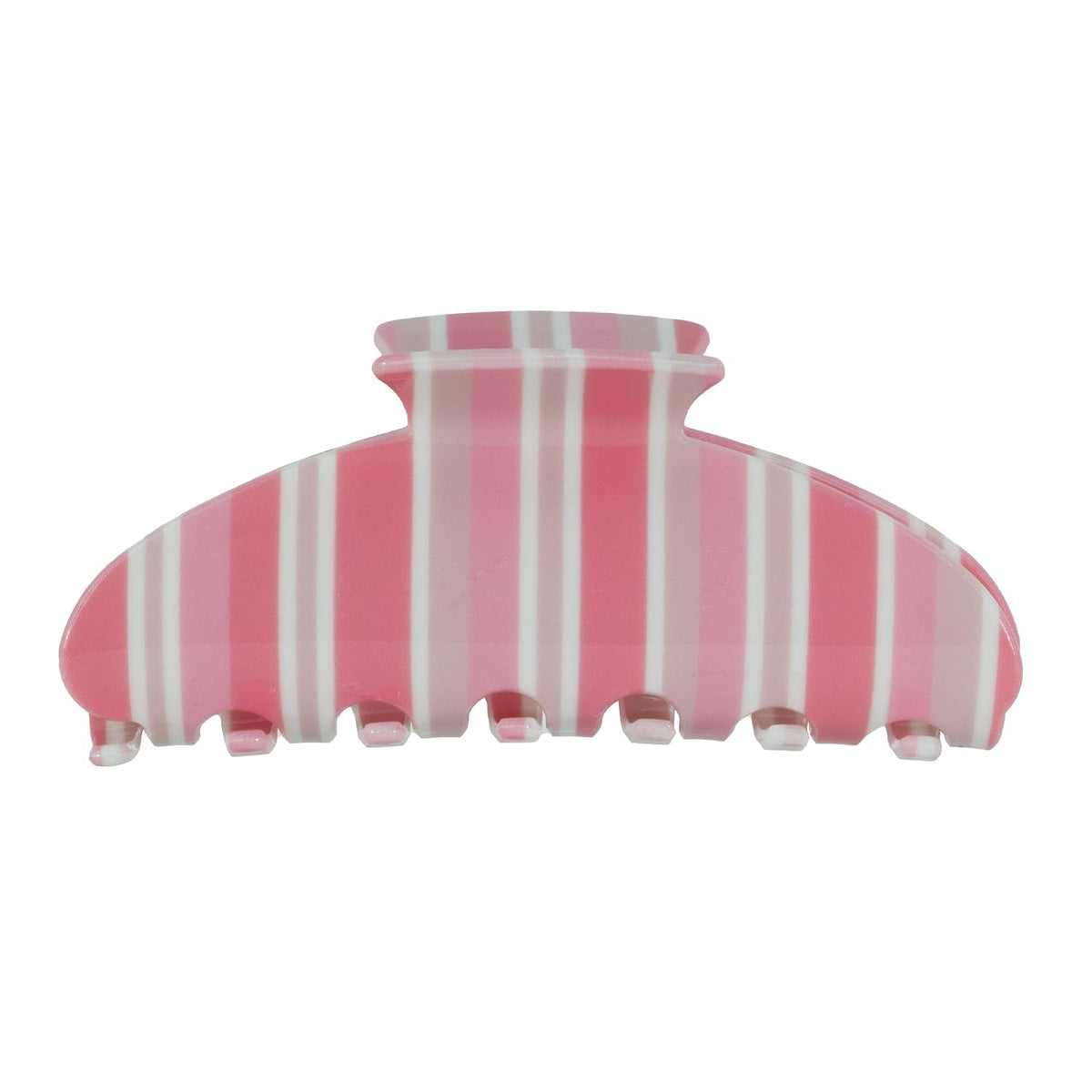Almere Hair Claw Clip, Striped and Camo Pattern, Women's Hair Accessories for Thick or Thin Hair, 4 inch No-Slip (Pink Stripe)