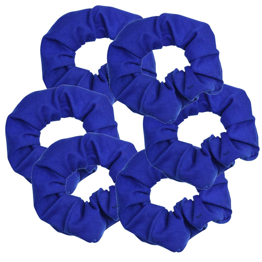 Motique Accessories Large Scrunchies for Women, Pack of 6, Black