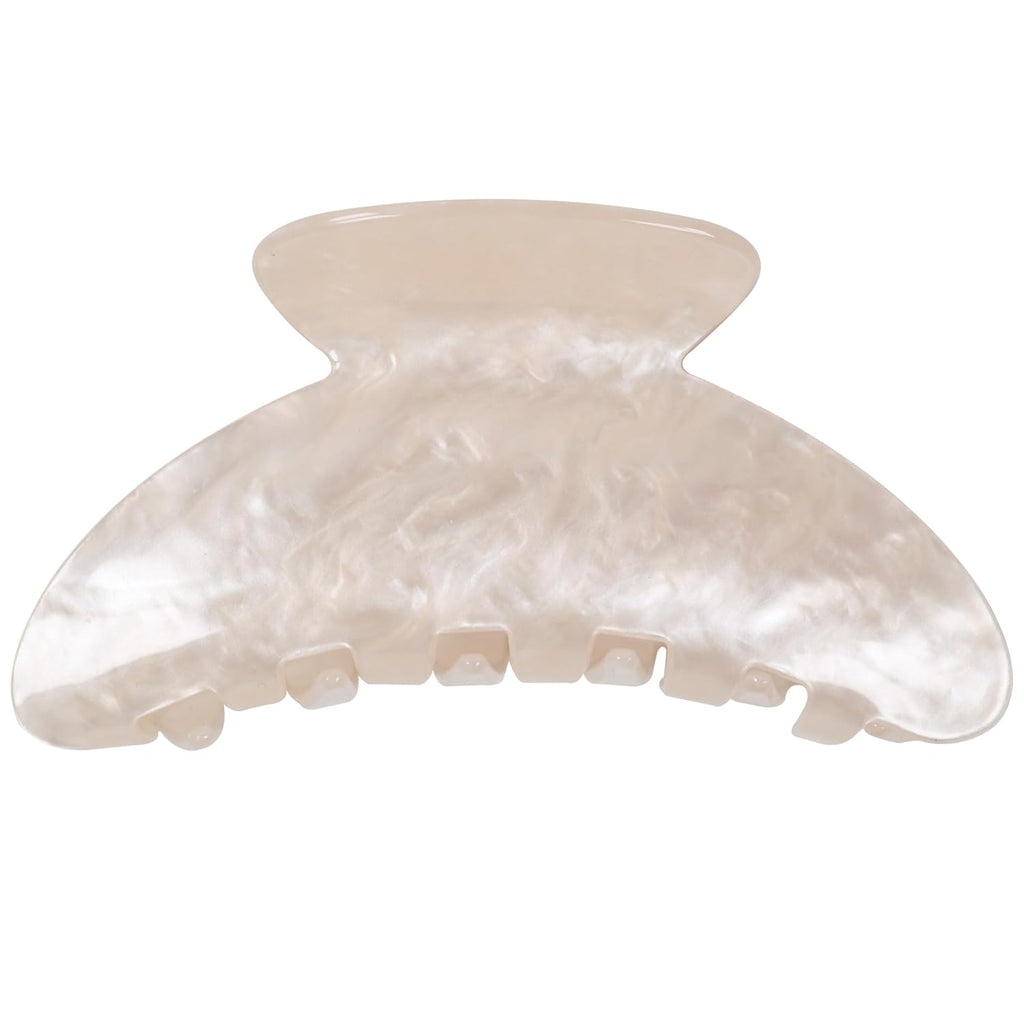 OWIIZI Durable Acetate Hair Clips for Women 4.13" Larger Claw Clips (White)