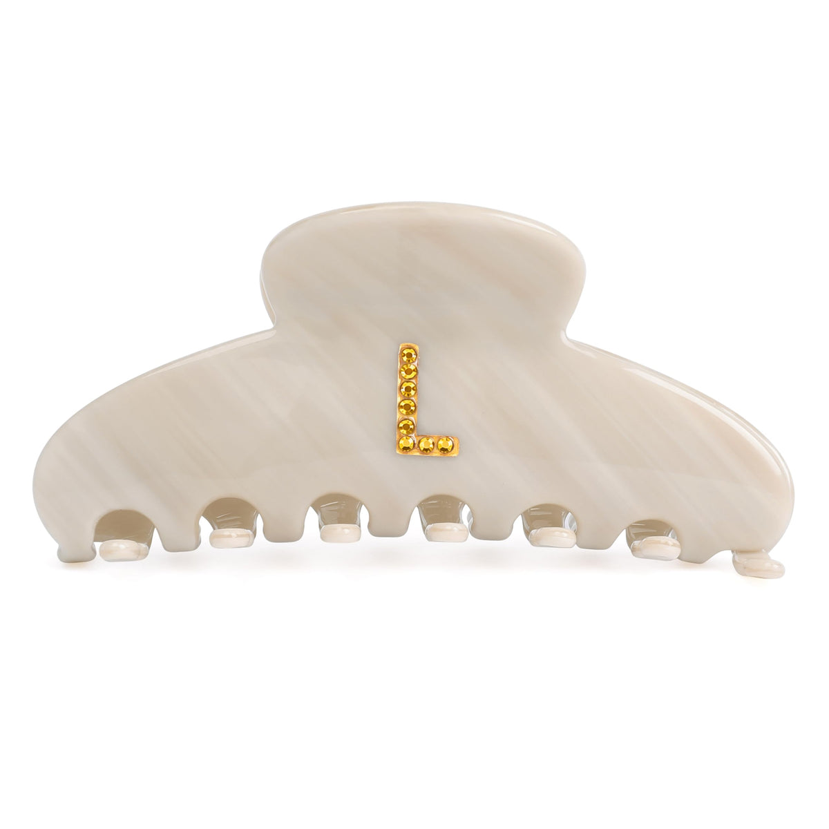 Initial A Acetate Claw Clip for Women, 4.3 Inch Strong Hold for Fine Hair