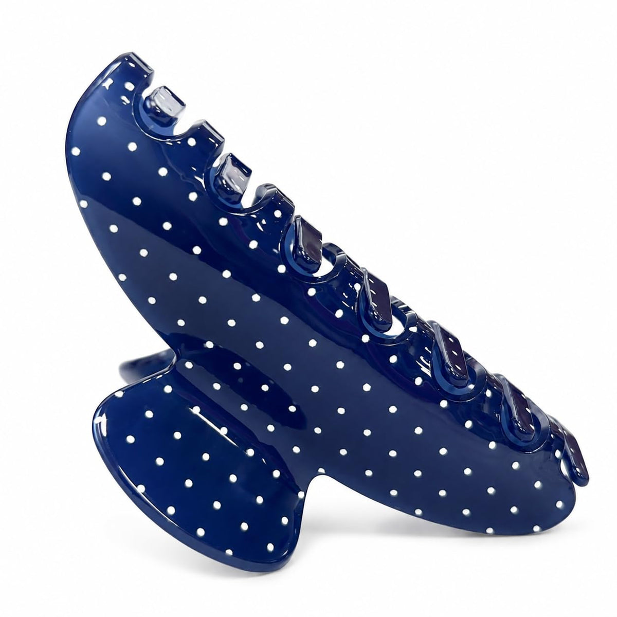 Acetate Hair Claw Clips for Women, Tortoise Shell or Polka Dot Large Hair Clips Strong Hold Hair Claws Gift Box Pack (Blue-1pcs)