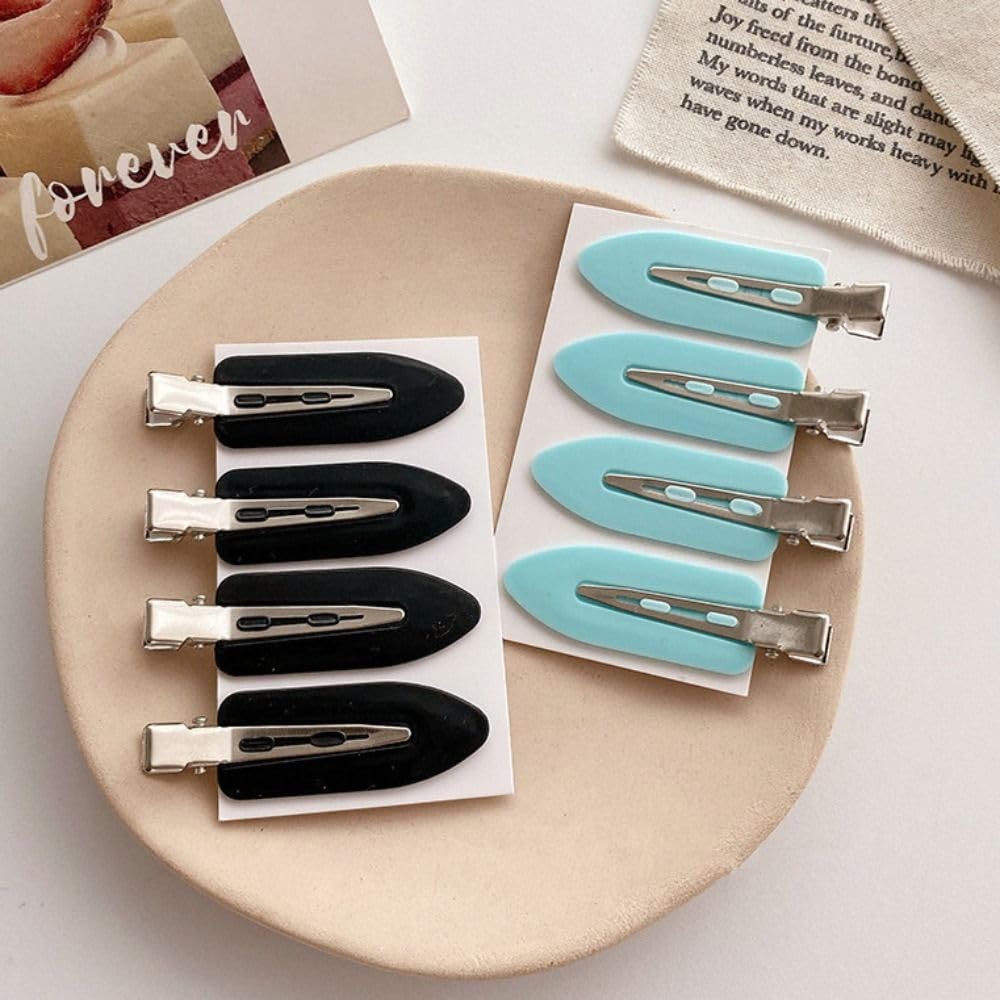 Women Fix Fringe Hair Accessories Hair Styling Seamless Hair Clip No Crease Hairpin No Bend Barrettes(Blue-1pc)