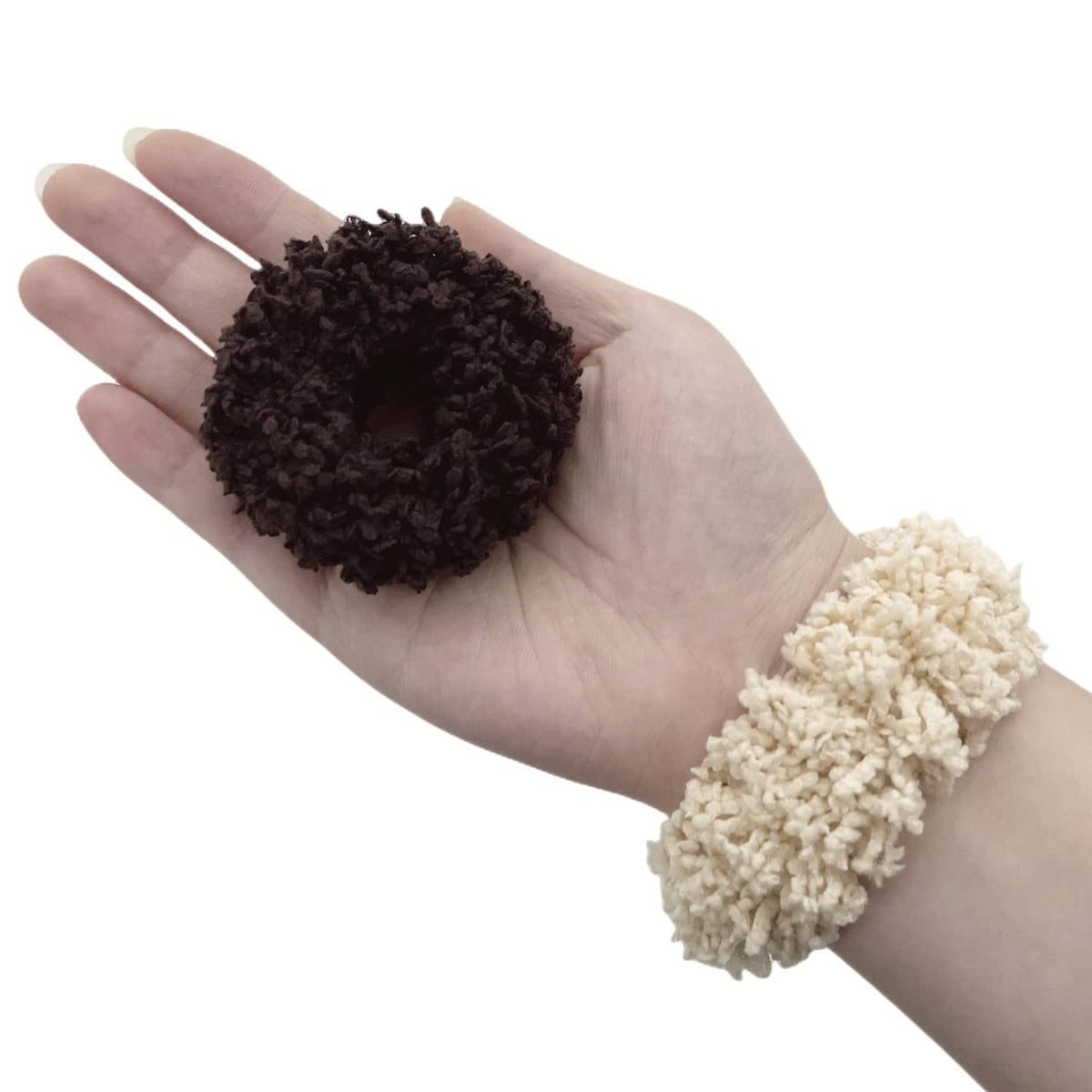 8pcs Plush Scrunchie Hair ties Large Scrunchie fluffy tied Hair Rope Cute Elastic Hair Bands Scrubchy Hair Accessories for Women and Girls (Multi-colored)