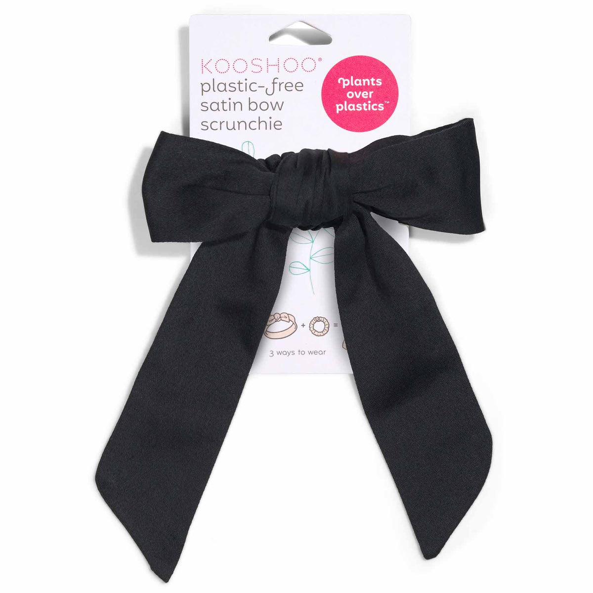 KOOSHOO Scrunchies - Organic Cotton Scrunchie Set Made from Plants - Washable, Durable, No-Damage Accessories for All Hair Types - Fair Trade, Ethically Made, Vegan - 2ct - Macchiato Brown