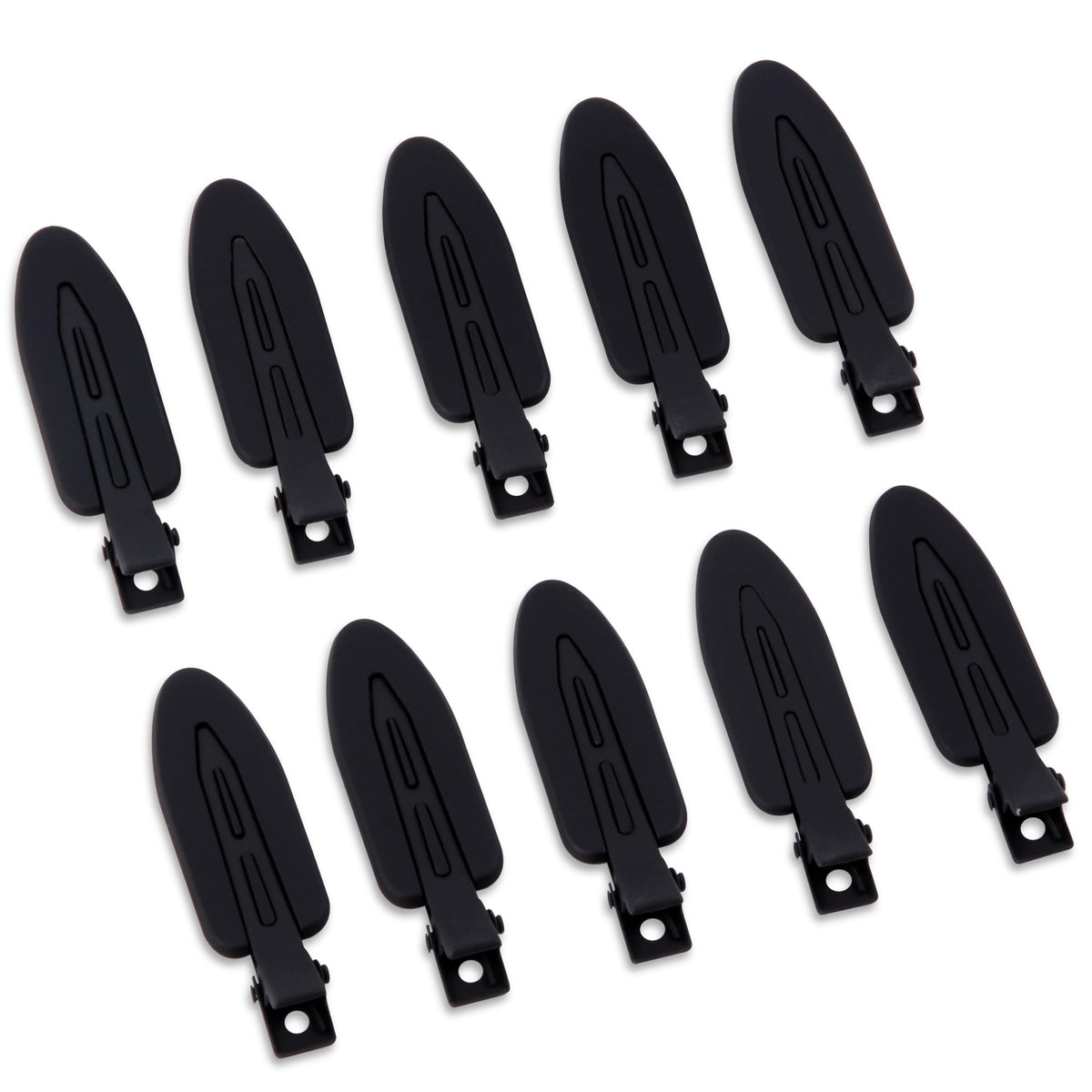 10 Pcs Creaseless No Crease No Bend Flat Hair Clips For Styling Non Slip Makeup Clips For Women Salon Hairstyle,Matte Black Brown Beige