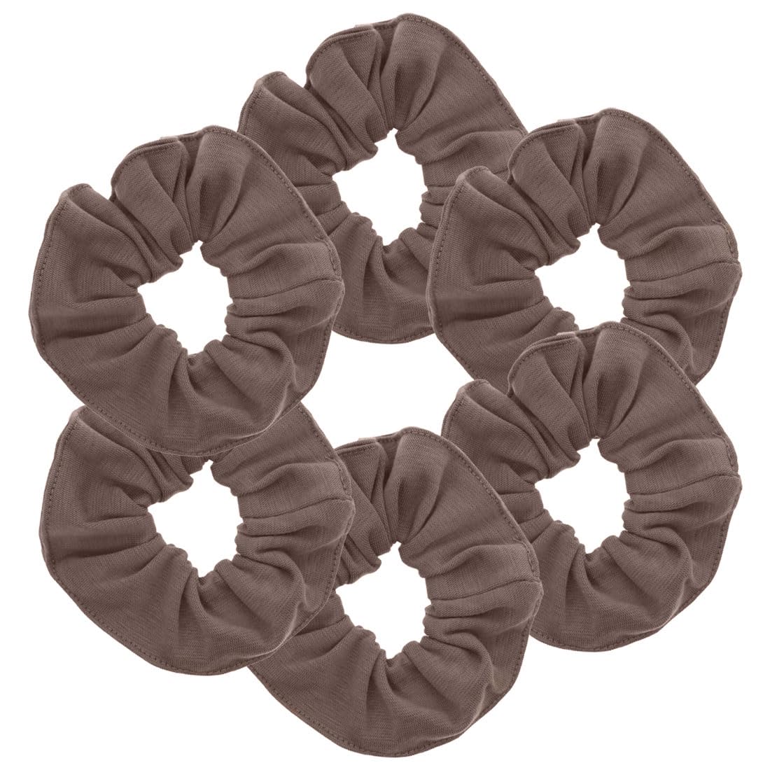 Motique Accessories Large Scrunchies for Women, Pack of 6, Black