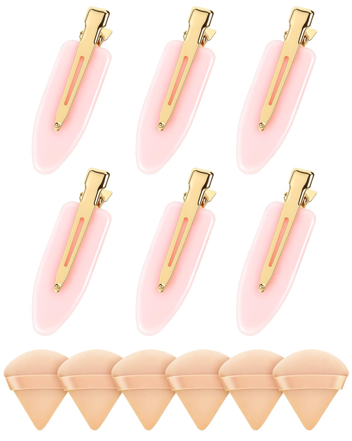 Amizo 6 Pcs Creaseless Flat Hair Clips for Makeup and Daily Beauty Routine
