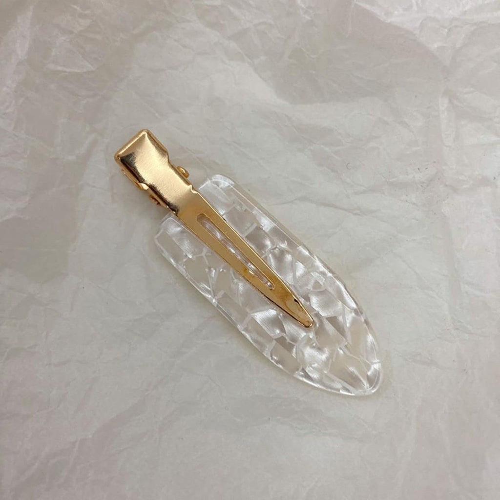 Large No Crease Hair Clips No bend Hair Clips for Women Acrylic Resin Flat Clip Flat Bangs Waves Duck Bill Clips No Hair Barrettes for Women Girls