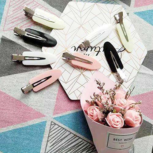 6 Pieces No Bend Hair Clips, No Crease Hair Clip for Hairstyling, Makeup Clips for Women and Girls (Black)