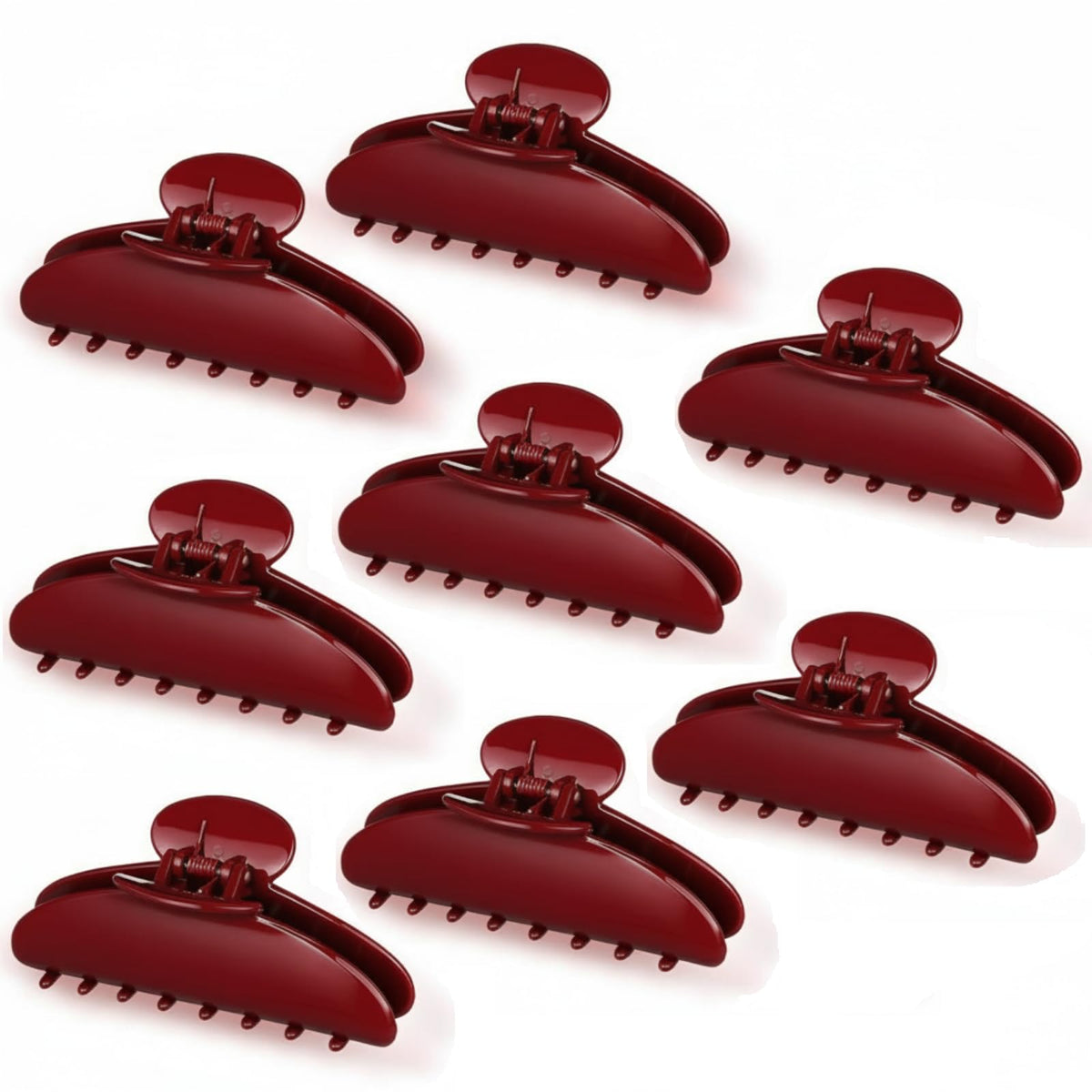 8 Pcs Large Acrylic Hair Claw Clips,Ink Painting,Dusk Color