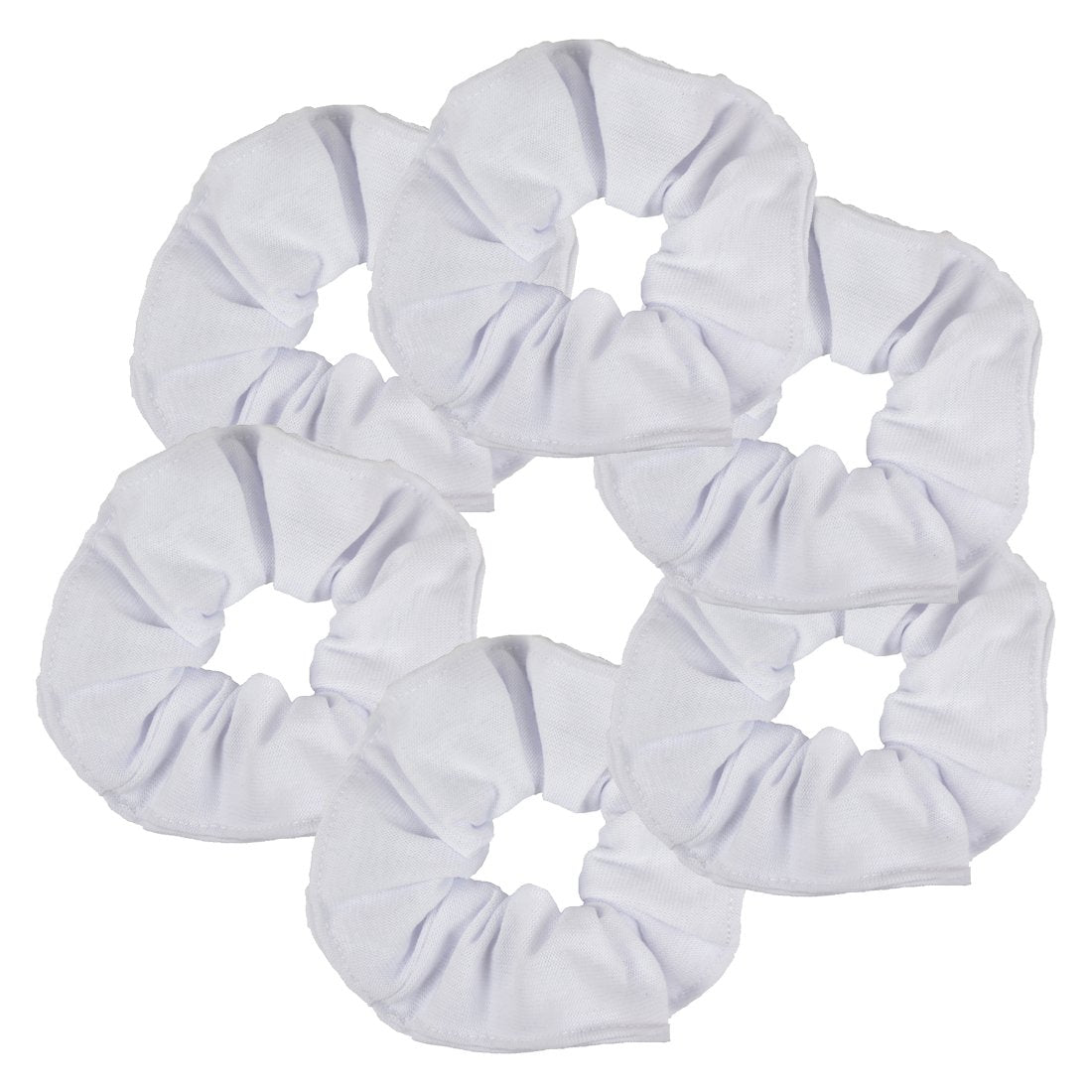 Motique Accessories Large Scrunchies for Women, Pack of 6, Black
