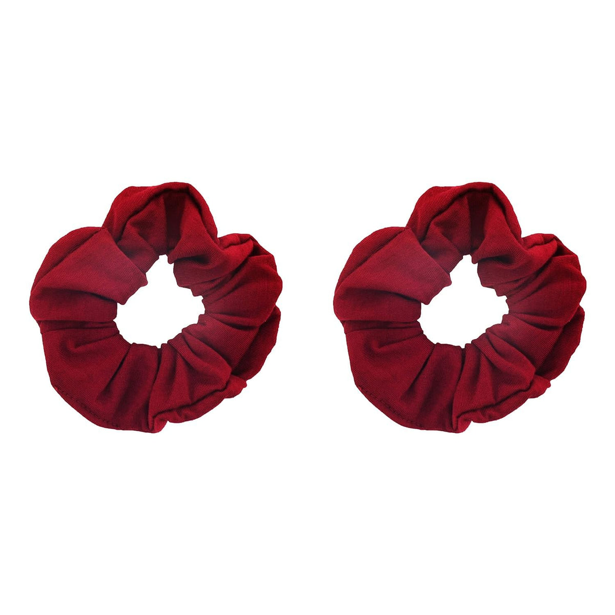 Motique Accessories Solid Scrunchies for Women, Set of 2, Navy Blue