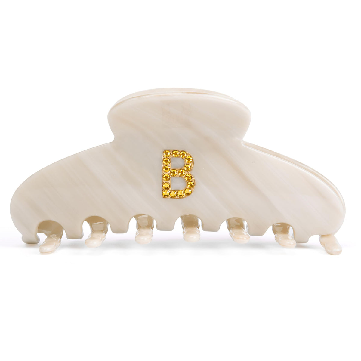 Initial A Acetate Claw Clip for Women, 4.3 Inch Strong Hold for Fine Hair
