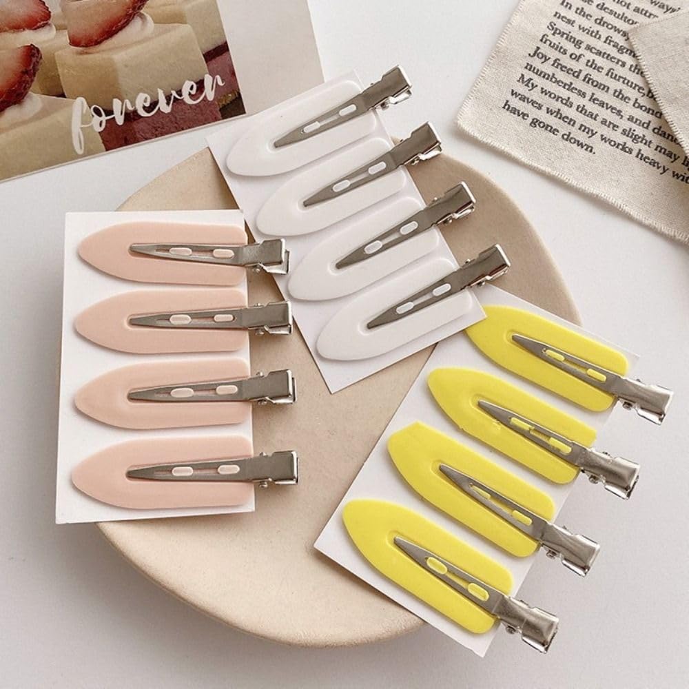 Women Fix Fringe Hair Accessories Hair Styling Seamless Hair Clip No Crease Hairpin No Bend Barrettes(Blue-1pc)