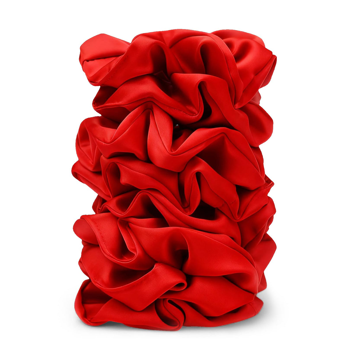 Satin Scrunchies for Women – 8PCS Black Silk Hair Ties – No Crease, Frizz-Free, Gentle Elastic Hair Bands for Thick & Thin Hair, Soft & Stylish Hair Accessories Gifts