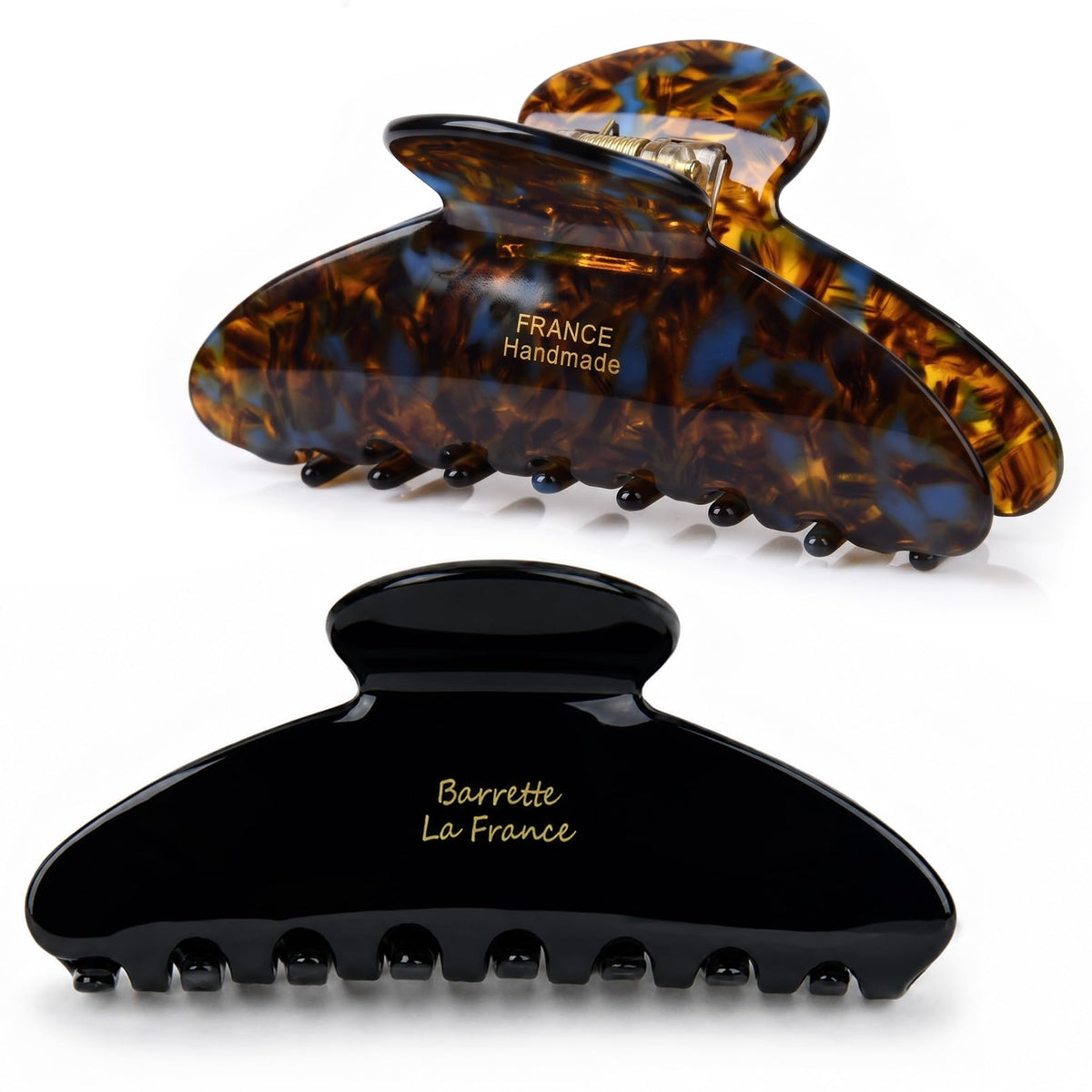 2PCS Hair Claw Banana Clips tortoise Barrettes Celluloid French Design Barrettes celluloid Leopard print Large Fashion Accessories for Women Girls