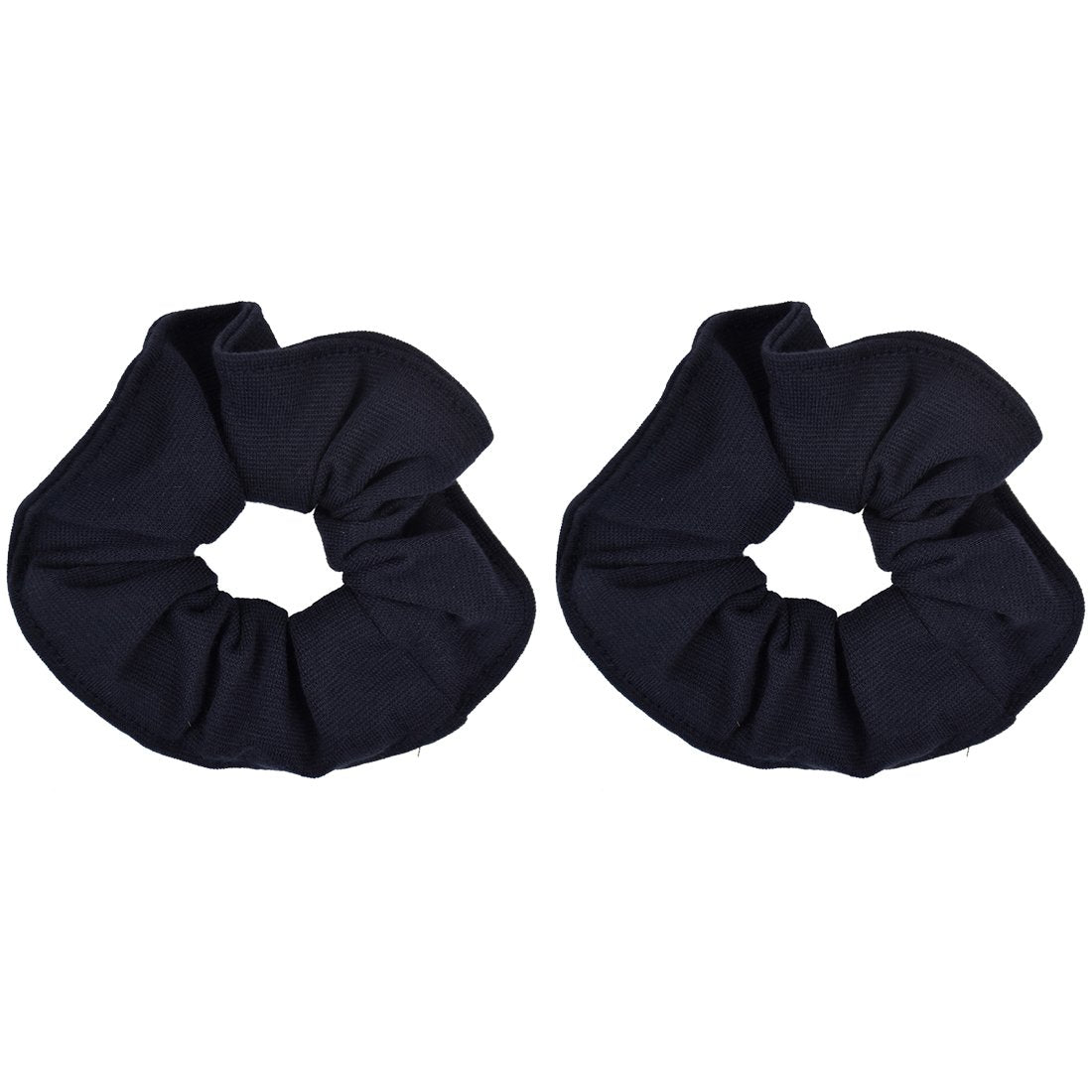Motique Accessories Large Scrunchies for Thick Hair, 2 Pack, Black