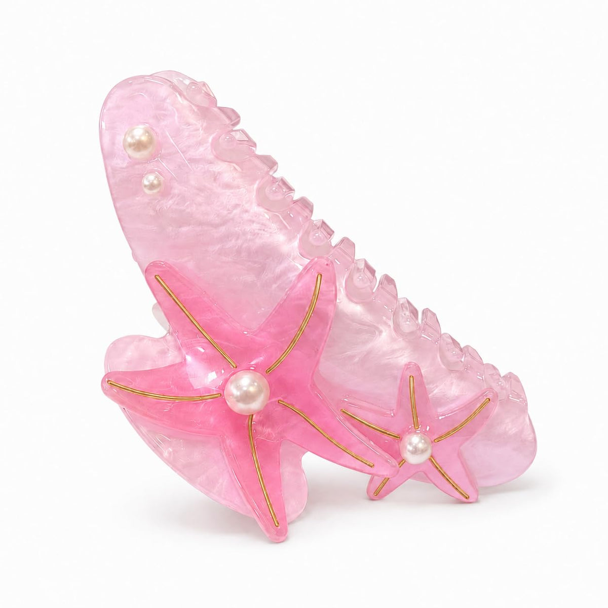 Acetate Hair Claw Clips for Women, Tortoise Shell or Polka Dot Large Hair Clips Strong Hold Hair Claws Gift Box Pack (Blue-1pcs)