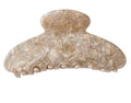 Wenlly large tortoise shell claw clip, 4.1 Inch cellulose acetate hair claw clips, marble non-slip strong hair hold barrettes for women and girls, brown