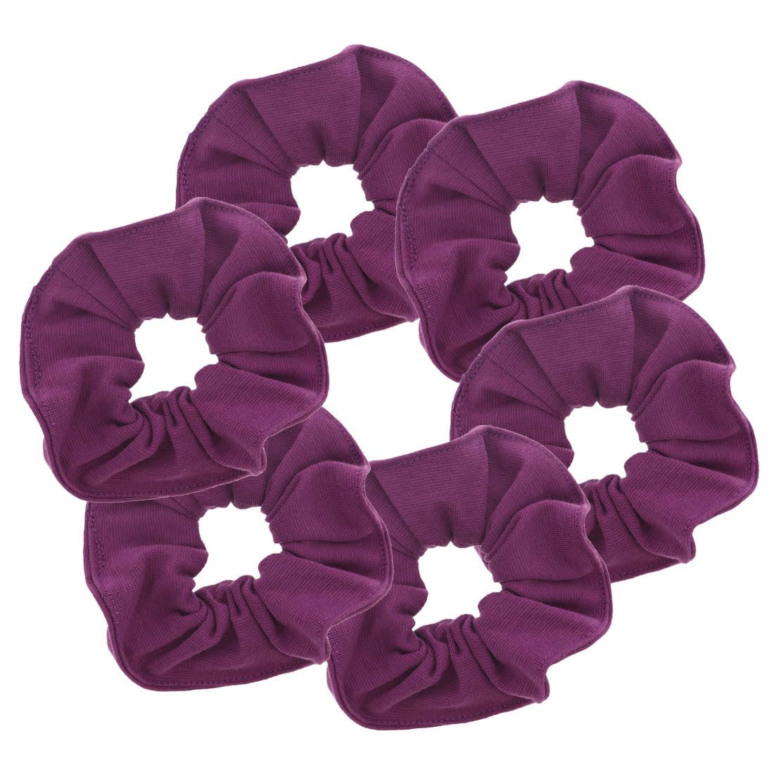 Motique Accessories Large Scrunchies for Women, Pack of 6, Black