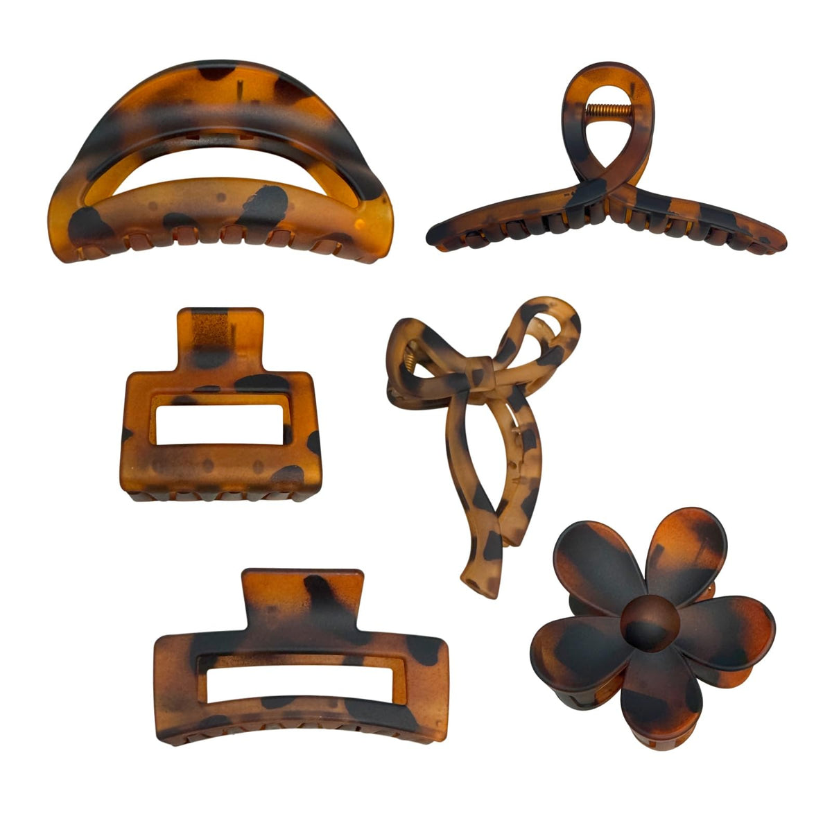 6 Pieces Hair Claw Clips for Women, Tortoise Shell Hair Claw Clip Strong Hold Non-slip Jaw Clips for Women
