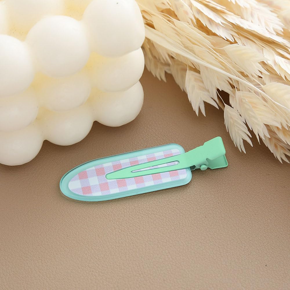 2 Pcs Cute fruit hair clip for Women Girls thick,thin hair.No Bend No Crease Hair Clips for styling sectioning hair barretters fine (Sea salt avocado)