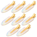 8 PCS No Crease Hair Clips No Bend Creaseless Hair Clips for Women White Flat Hairs Clip Makeup Hairs Clip Cute Accessories for Women (Milk White)