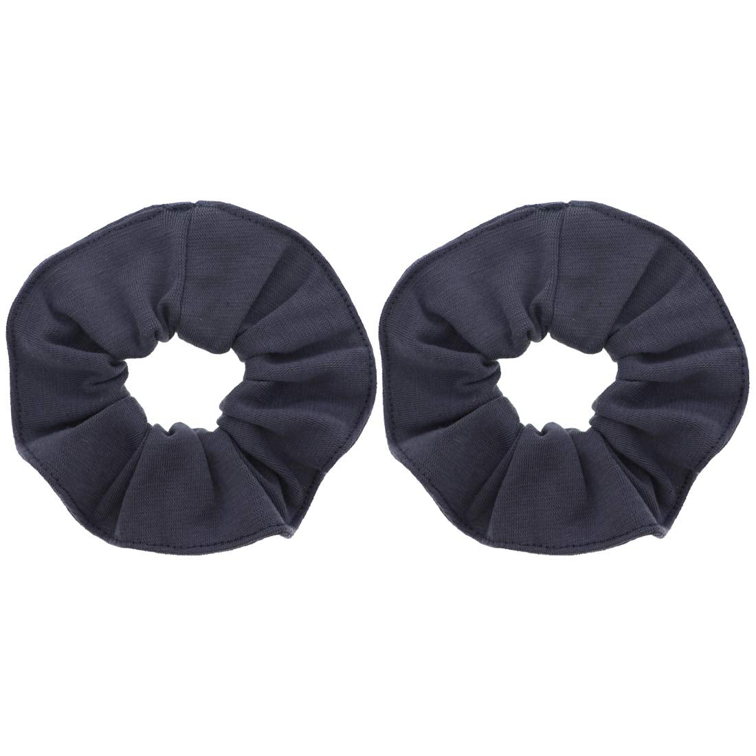 Motique Accessories Large Scrunchies for Thick Hair, 2 Pack, Black