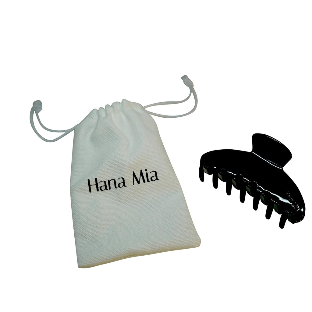 Luxury Black Claw Clip for Women | Our Large 4 Inch Hair Clip Creates Beautiful Half Ups, Secure Updos & Chic Daily Styles | Premium Acetate Claw with Secure Hold & Snag Free Teeth for Easy Styling