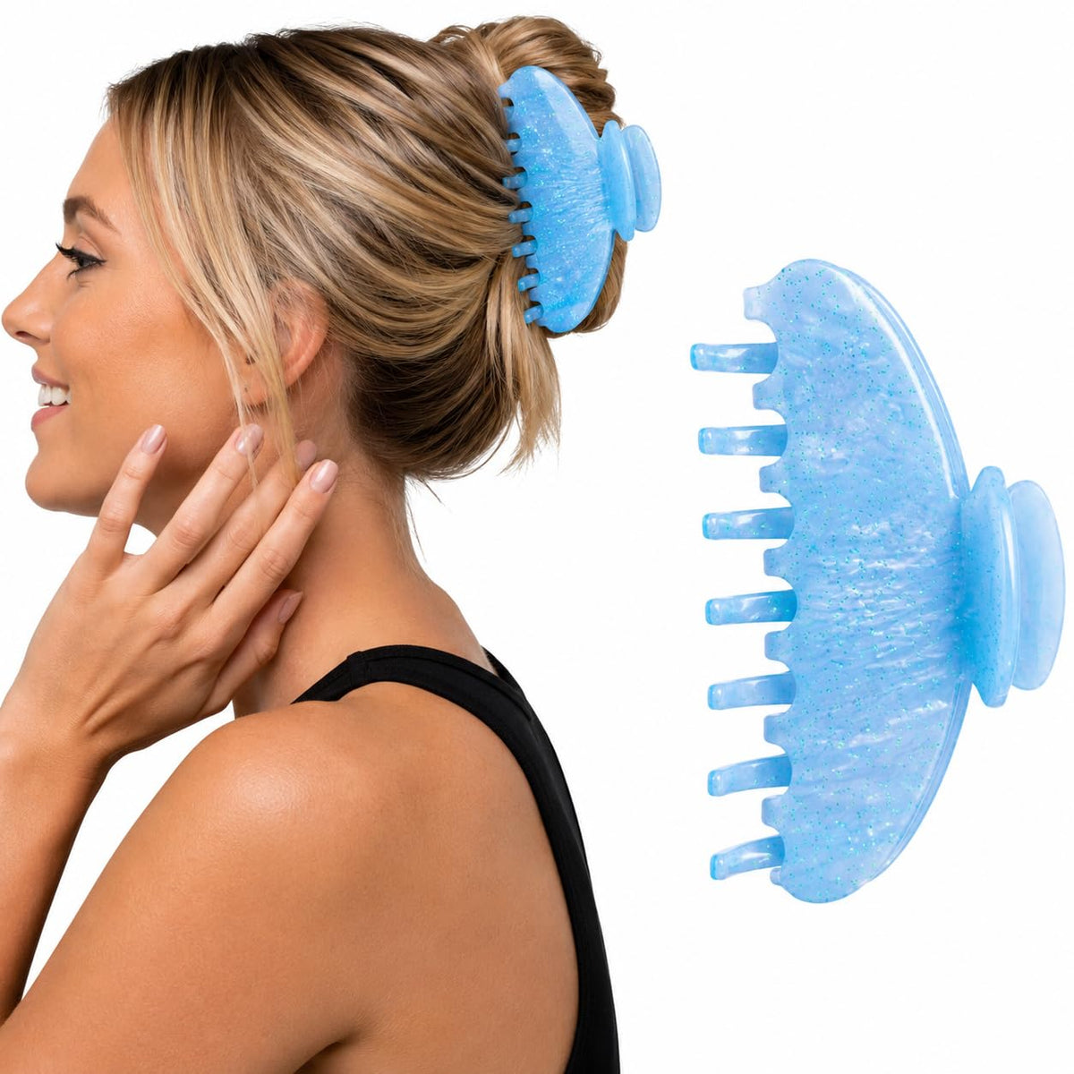 Hair Claw Clip – Large & Medium Sizes – Strong Hold, Non-Slip Grip for Thick or Fine Hair – Premium Cellulose Acetate – No Breakage, Gentle Styling for Women (Tortoise, Medium - 3.5")