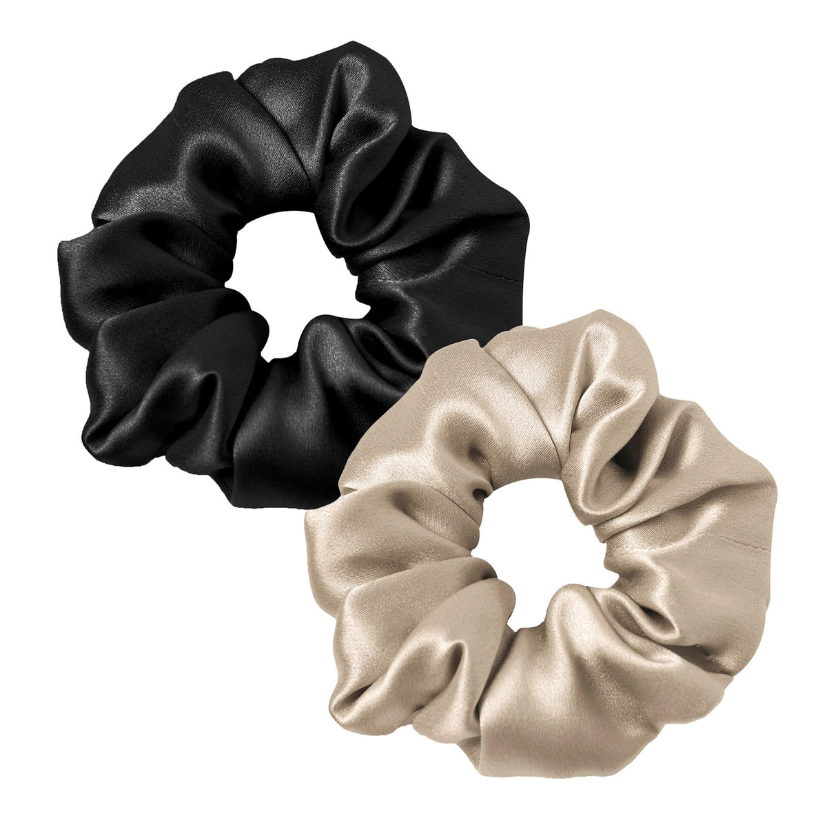 LilySilk Hair Tie, 100% Mulberry Silk Hair Scrunchies for Frizz & Breakage Prevention, Elastic Silk Ponytail Holders, 1Pc, Ivory